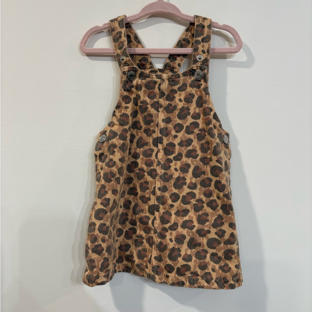 H&M Tan Leopard Print Overall Dress - Picture 2 of 4